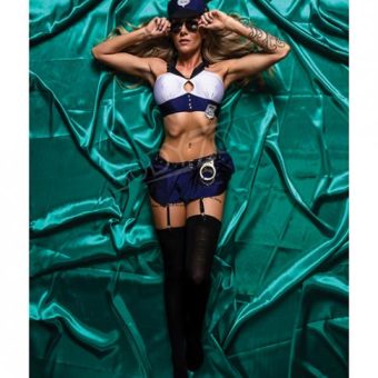 Role Play Cocky Cop 8 Pc Set Blue/white M/l