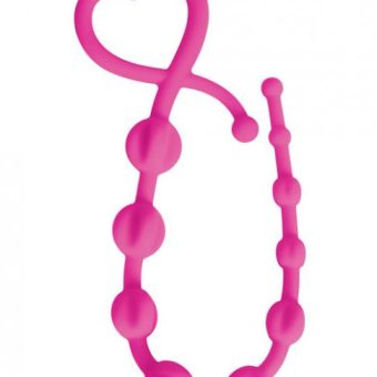 Gossip Hearts & Spurs Anal Beads Magenta Pink