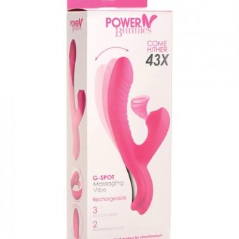 Curve Novelties Power Bunnies Come Hither Suction Vibrator - Pink