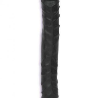 Junior Veined Double Header Sil A Gel Dong 12 Inch - Black