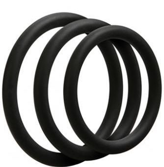 Optimale 3 Silicone C-Ring Set Thin Black