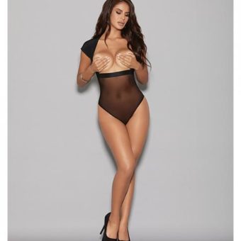 Lingerize Multiwear Teddy (customize W/your Favorite Bra) Black S/m