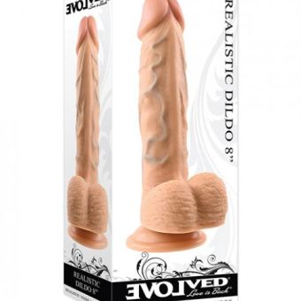 Evolved 8" Realistic Dildo W/balls - Light