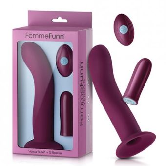 Femme Funn Versa Bullet W/shaft Sleeve - Dark Fuchsia