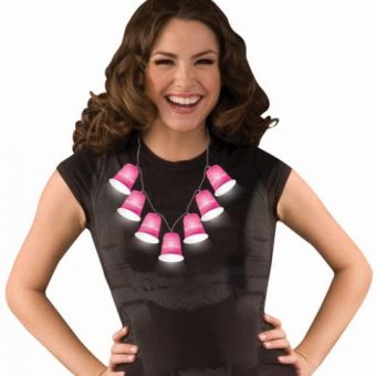 Wearable Bachelorette String Of Light Up Cups Pink