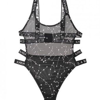 Vibes Karma's A Bitch Bodysuit Black M/L
