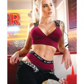 Vibes So Salty Long Line Bra & Cheeky Panty Berry Bliss M/l