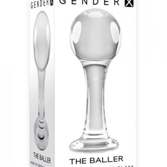 Gender X The Baller  Glass Plug - Clear