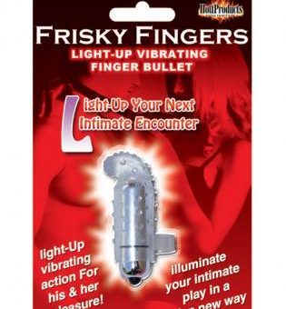 Frisky finger light up vibrating finger bullet - clear