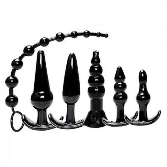 Try-Curious Anal Plug Kit Black
