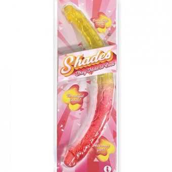 Shades Jelly Tpr Gradient Double Dong - Pink/yellow