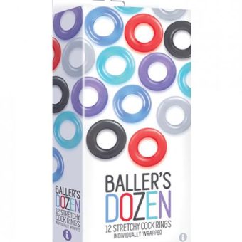The 9's Baller's Dozen Original 12pc Cockring Set - Asst. Colors