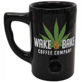 Wake & Bake Coffee Mug Hold 10 ounces Black