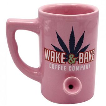 Wake & Bake Coffee Mug Holds 10 ounces Pink