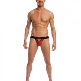 Punter Bodyflex Jock Strap Red/Black Small
