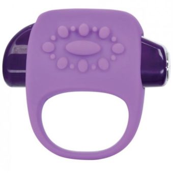 Key Halo Silicone Vibrating Ring Waterproof - Purple