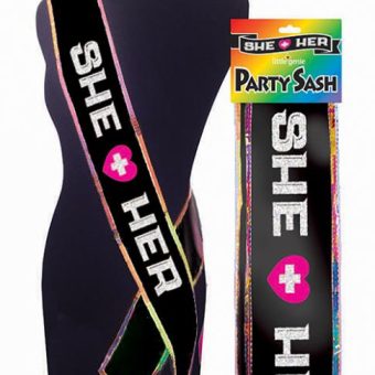 She + Her Sash Black O/S