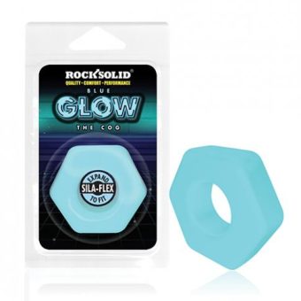 Rock Solid Glow In The Dark The Cog Ring - Blue