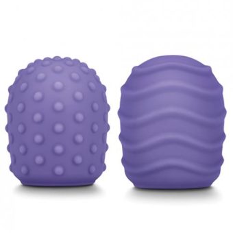 Le Wand Petite Silicone Texture Covers Violet Pack Of 2