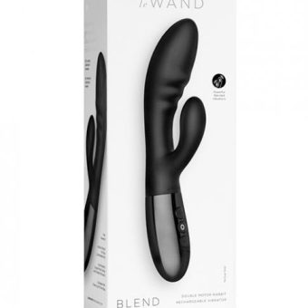 Le Wand Blend Double Motor Rabbit Rechargeable Vibrator - Black
