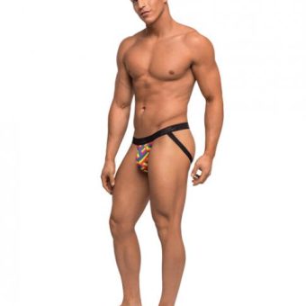 Pride Fest Contoured Pouch Jock Strap Rainbow S/M