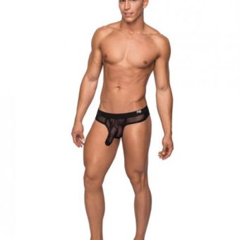 Hoser Stretch Mesh Thong Black L/XL