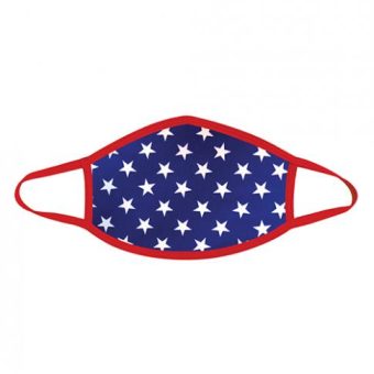 Neva Nude Murica Usa Blue Star Mask W/100% Cotton Liner Red Lg