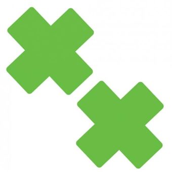 Neva Nude Temperature Reactive X Factor Pasties - Neon Green
