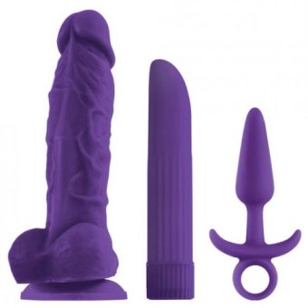 Inya Play Things Purple Set Plug, Dildo & Vibrator