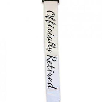 Officially Retired Sash - White