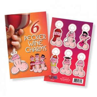 Willy Pecker Wine Charms