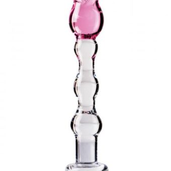 Icicles No.12 Pink Clear Glass Wand