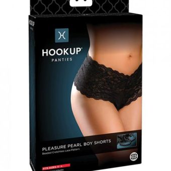 Hookup Panties Pleasure Pearl Boy Shorts Black S-l
