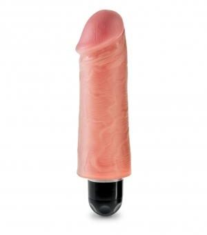 King Cock 5 inches Vibrating Stiffy Beige