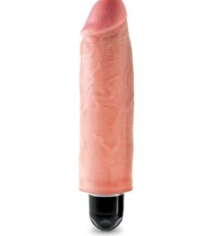 King Cock 6 inches Vibrating Stiffy Beige