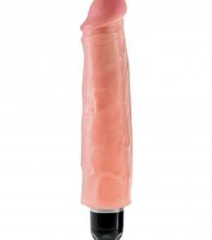 King Cock 7 inches Vibrating Stiffy Beige