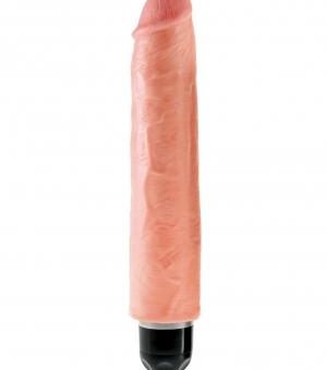 King Cock 10 inches Vibrating Stiffy Beige