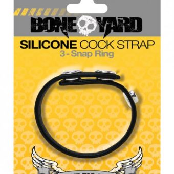 Boneyard Silicone Cock Strap Black