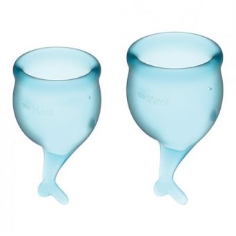 Satisfyer Feel Secure Menstrual Cup - Light Blue