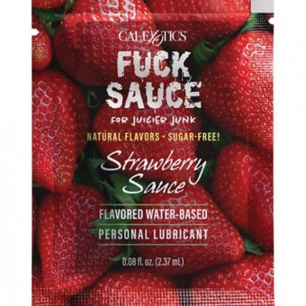 Fuck Sauce Flavored Water Based Personal Lubricant Sachet - .08 Oz Strawberry