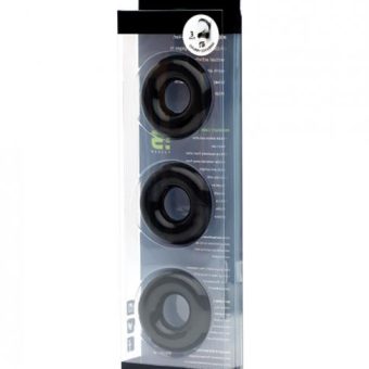 Sport Fucker Chubby Cockring Pack Of 3 - Black