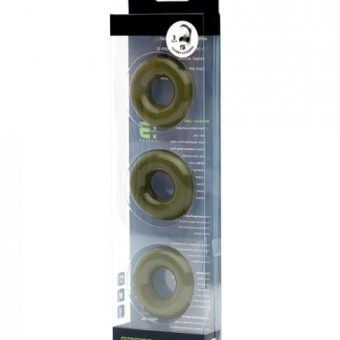 Sport Fucker Chubby Cockring Pack Of 3 - Army Green
