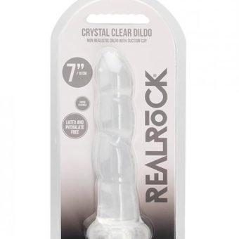 Shots Realrock Crystal Clear 7" Dildo  - Transparent