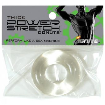 Thick Power Stretch Donut Cock Ring Clear