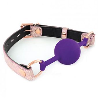 Spartacus Silicone Gag Leather Microfiber Lining Pink