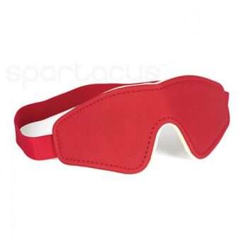Spartacus Pu Blindfold W/plush Lining - Red