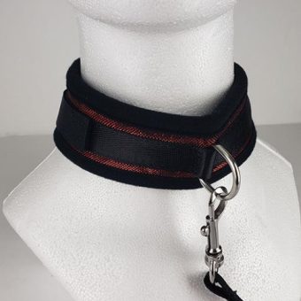 Spartacus Collar & Leash - Neoprene Red