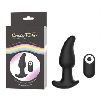 Gender Fluid Twirler Anal Vibe W/remote - Black