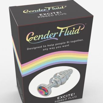 Gender Fluid Excite! Ribbed Plug - Silver