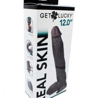 Get Lucky 12" Real Skin Series - Dark Brown